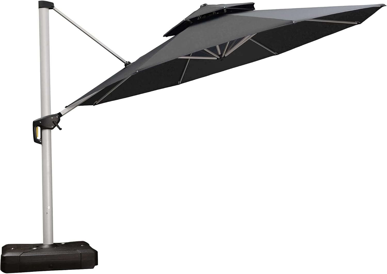 Patio Umbrella – Double Top Round Design with Crank & Tilt for Outdoor Use