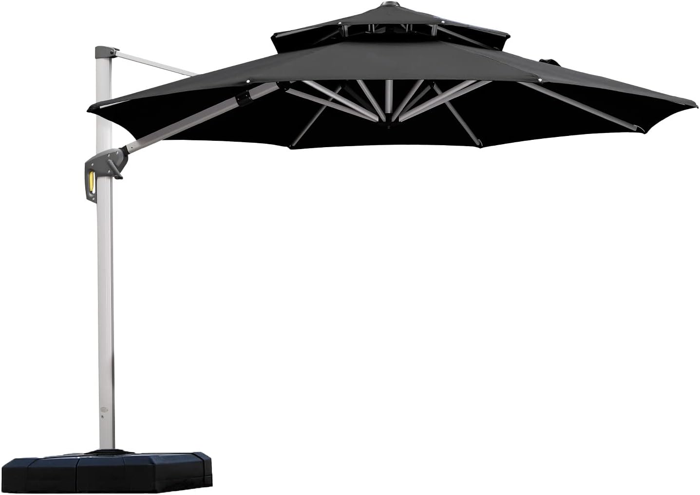 Patio Umbrella – Double Top Round Design with Crank & Tilt for Outdoor Use