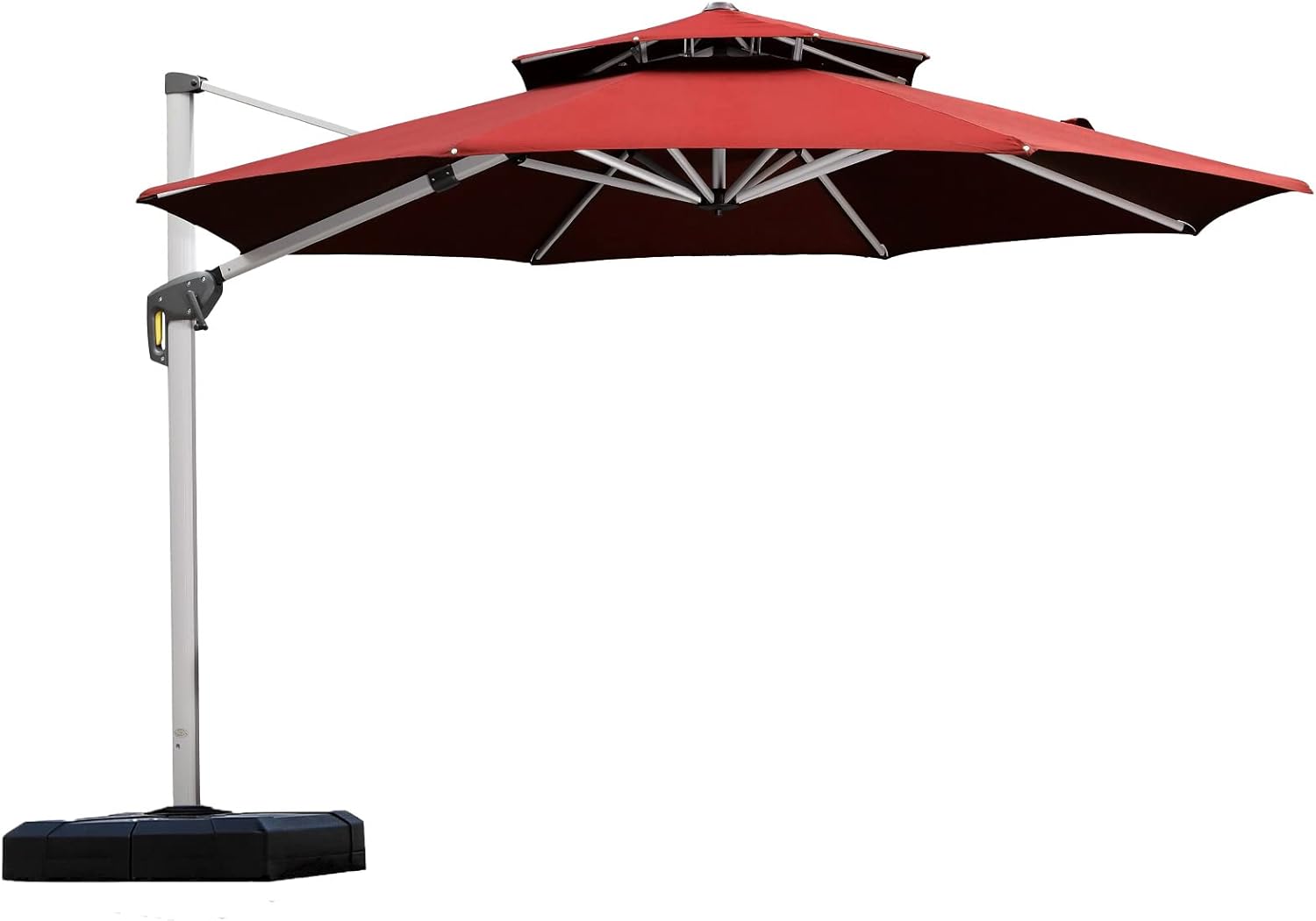 Patio Umbrella – Double Top Round Design with Crank & Tilt for Outdoor Use