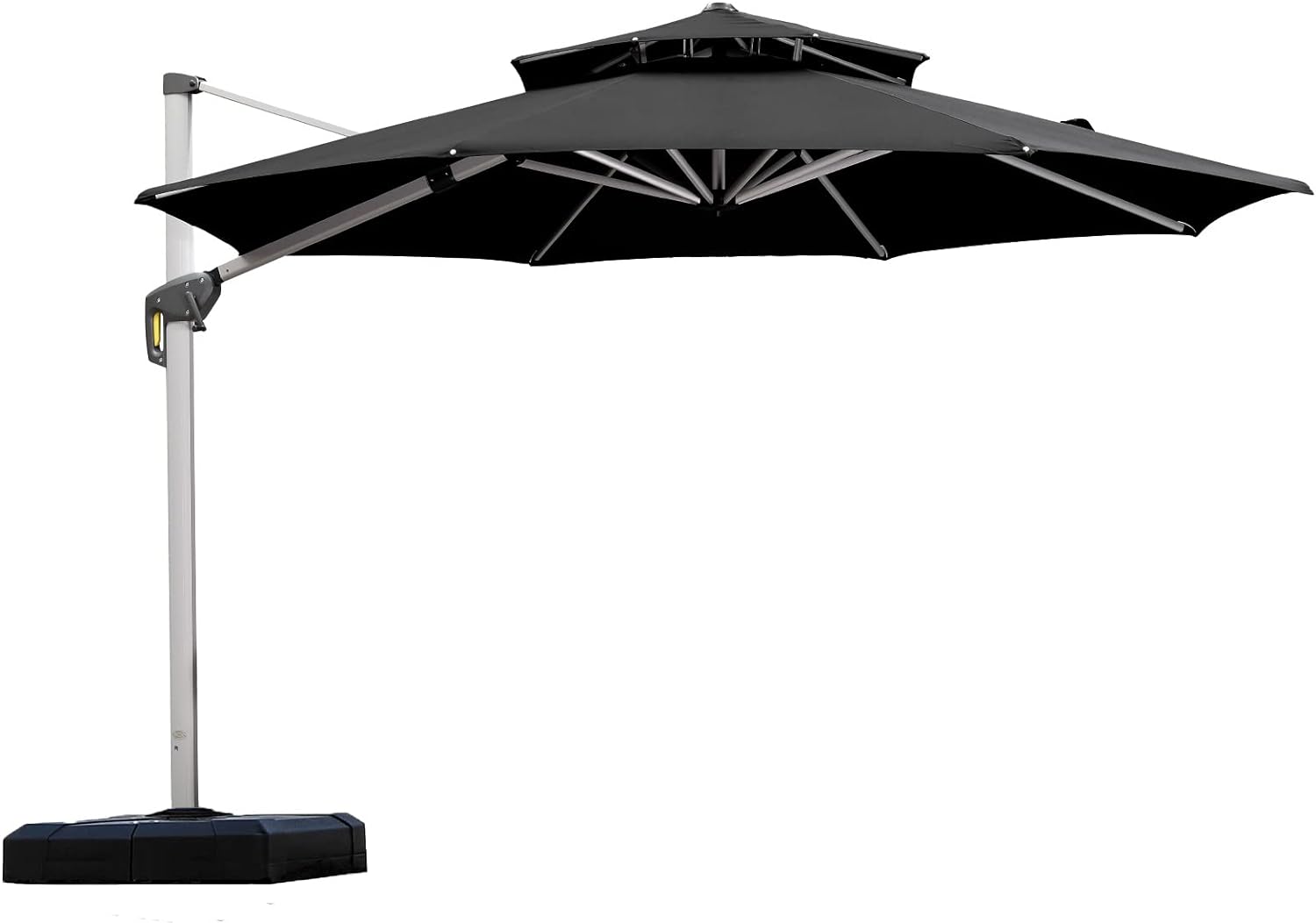 Patio Umbrella – Double Top Round Design with Crank & Tilt for Outdoor Use