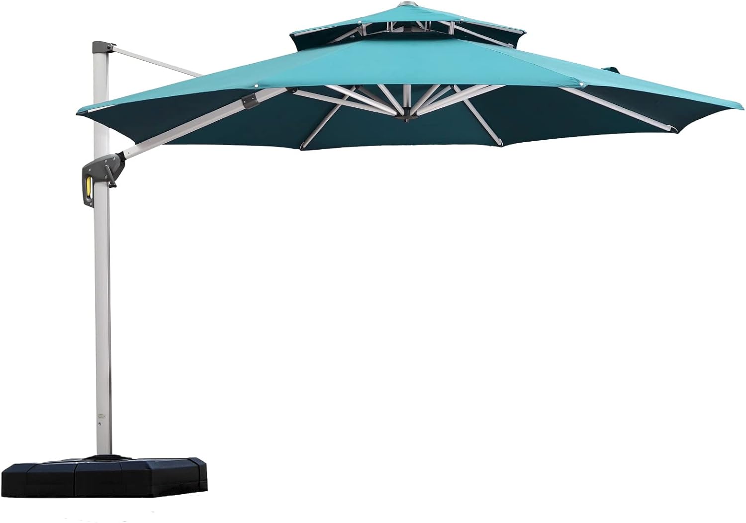 Patio Umbrella – Double Top Round Design with Crank & Tilt for Outdoor Use