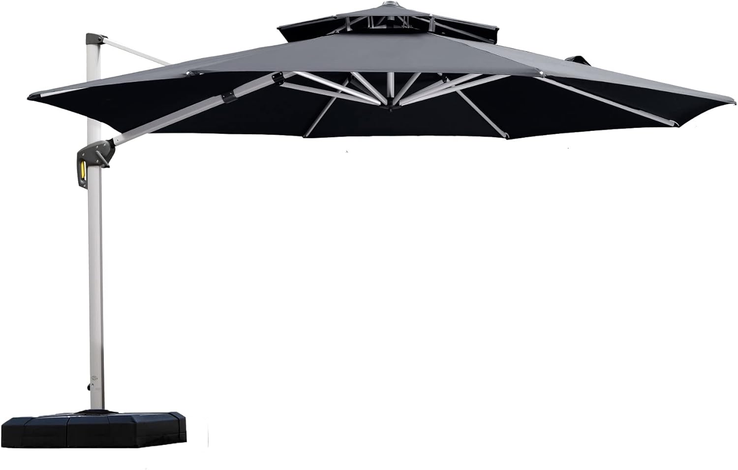 Patio Umbrella – Double Top Round Design with Crank & Tilt for Outdoor Use