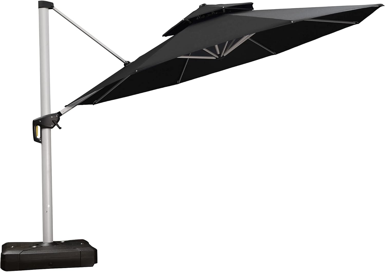 Patio Umbrella – Double Top Round Design with Crank & Tilt for Outdoor Use