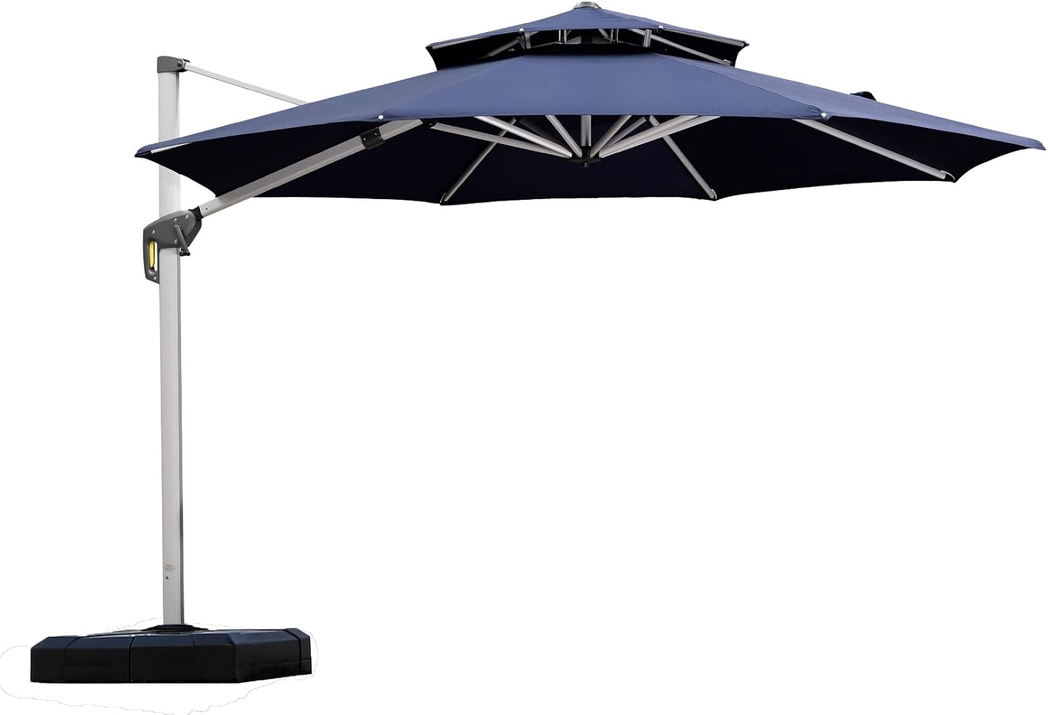 Patio Umbrella – Double Top Round Design with Crank & Tilt for Outdoor Use