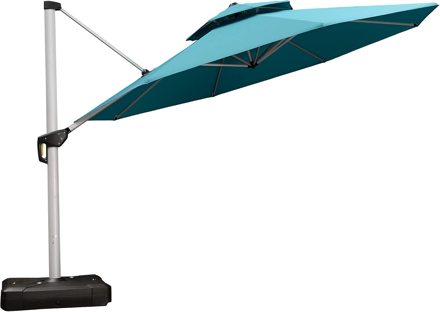 Patio Umbrella – Double Top Round Design with Crank & Tilt for Outdoor Use