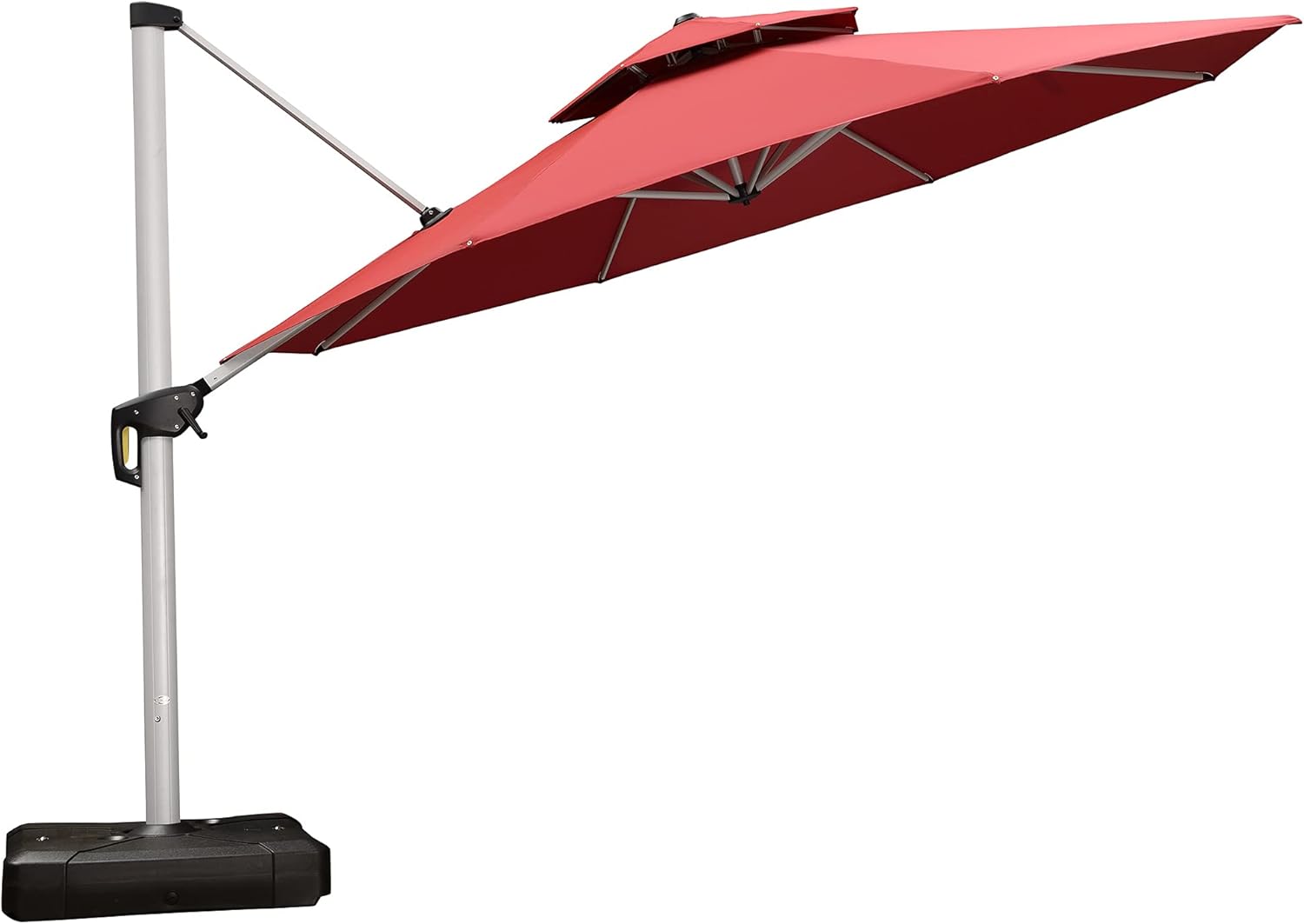 Patio Umbrella – Double Top Round Design with Crank & Tilt for Outdoor Use