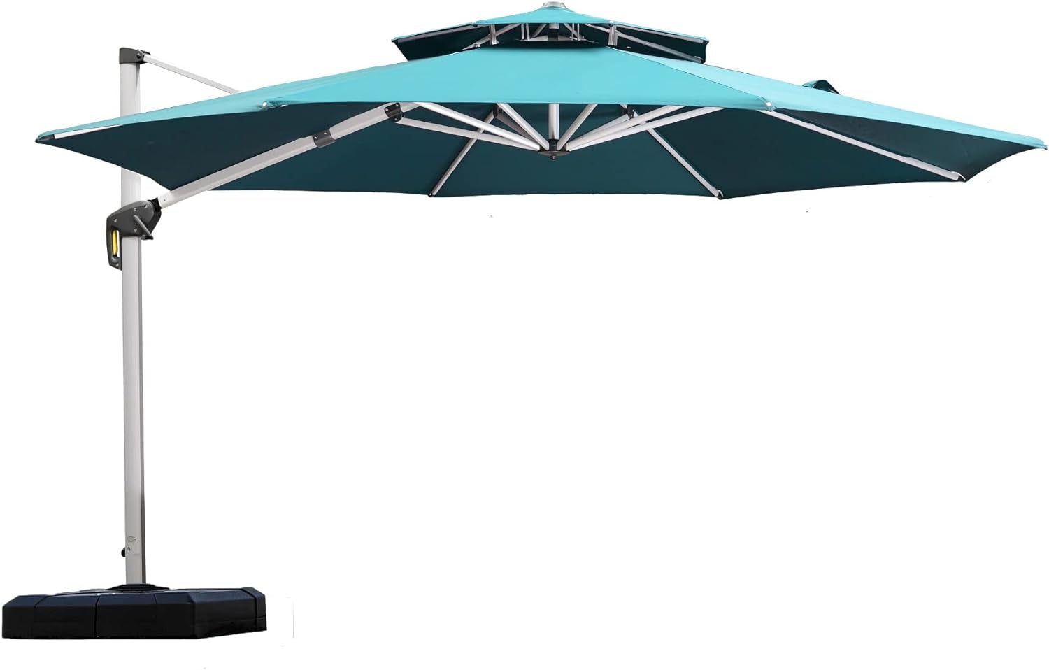 Patio Umbrella – Double Top Round Design with Crank & Tilt for Outdoor Use